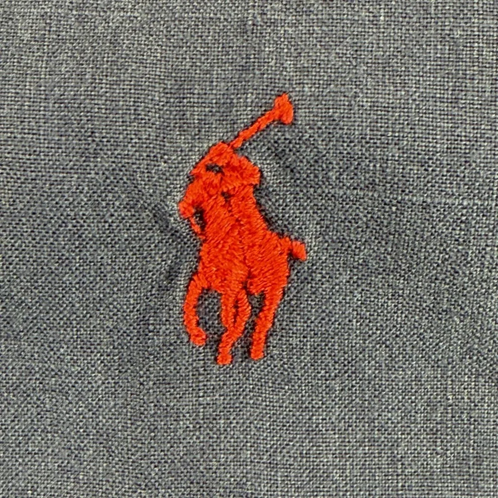 Polo Ralph Lauren Classic Fit Oxford Shirt in Navy Linen Blend Men 3XLT Tall